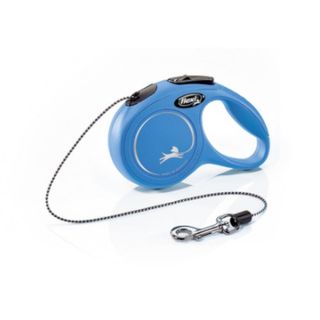 Flexi New Classic trela extensível com cordão azul