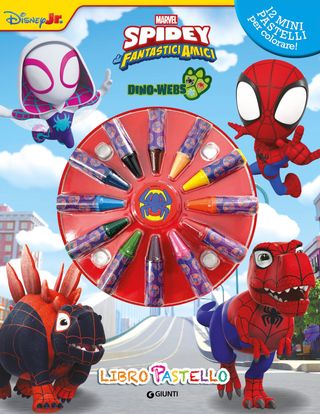 Spidey Dino-Webs Libro Pastello. 12 Mini pastelli per colorare, di Walt Disney, 9788893292467