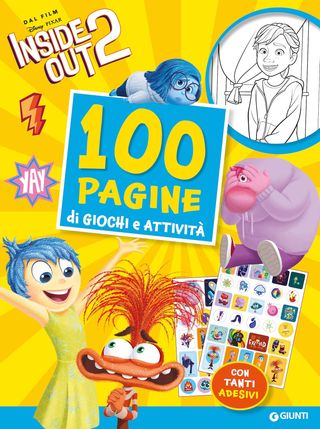100 Pagine di giochi e attività Inside Out 2. Con tanti adesivi, di Walt Disney, 9788852250507
