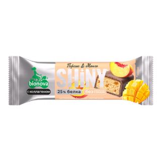 Батончик протеиновый Bionova Shiny Персик и манго (с коллагеном) 40 гр.