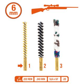 Kit Recambio Cepillos Limpieza Rifle Solognac 100 Armas Rayadas - 7 MM