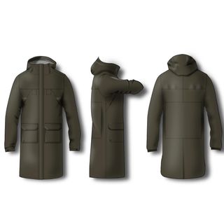 Chubasquero Largo Poncho Caza Solognac 500 Adulto Chaqueta Verde Impermeable - 2XL