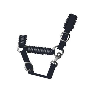 Cabezada Cuadra Equitación Caballo Azul Negro Confort - CS