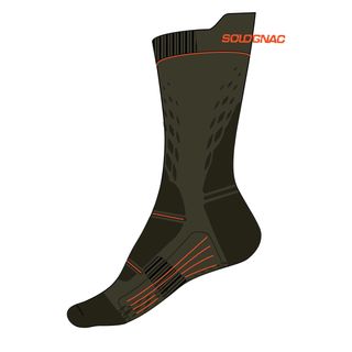 Calcetines Caza Solognac Aact 500 Adulto Lana Merina Caña Media - 47/49