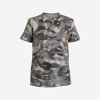 Camiseta Caza Solognac Niños Manga Corta Camuflaje Halftone Gris - 161-172cm14-15A