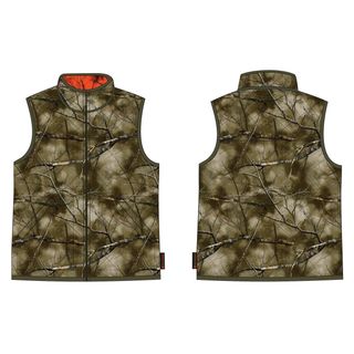 Chaleco Caza Solognac 100 Hombre Reversible Naranja Fluo Camuflaje Treemetic - M
