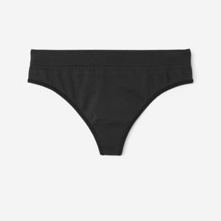 Tanga sin costuras Mujer - Negro ébano - M/L