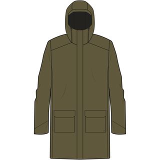 Chaqueta impermeable de montaña y trekking larga Hombre Quechua NH500 - M