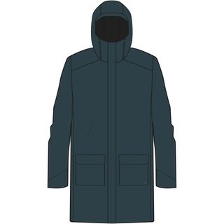 Chaqueta impermeable de montaña y trekking larga Hombre Quechua NH500 - M