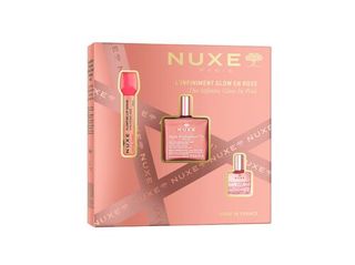 Nuxe zestaw Glow: HP Or Florale 50ml + Very Rose Serum do ust 8ml + HP Florale 10ml