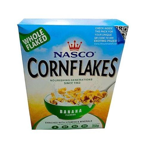 Nasco Banana Whole Flaked Corn Flakes, 500G