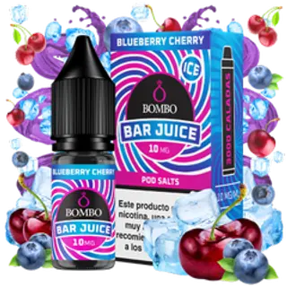 Bar Juice Bombo Sales De Nicotina 10Ml Blueberry Cherry Ice 10Mg (Sabor Frio Arandano · Cereza · 10Mg)