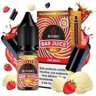 Bar Juice Bombo Sales De Nicotina 10Ml Cola Strawberry Ice Cream 10Mg (Sabor Frio Cola · Fresa Helado · 10Mg)