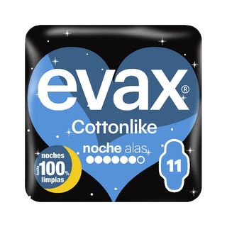 Pensos Higiénicos Cottonlike Noite com Abas Evax (emb. 11 un)