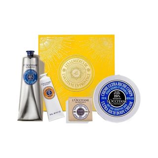 Estuche Crema Manos Karite 150   + Crema Cuerpo 200 +  Crema Pies 30Ml   + Jabon 50Gr Loccitane