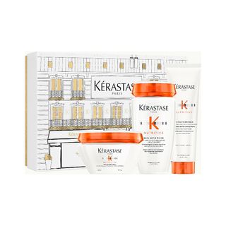 Estuche Tratamiento Champu 250 Ml + Mascarilla Capilar Intensa 200 Ml + Protector Termico 150 Ml Nutritive Cabello Seco Kerastase