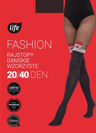 Life Rajstopy damskie wzór Mikołaj Rozm.2