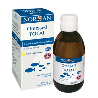 Norsan Omega-3 Total Cytrynowy, płyn, 200 ml