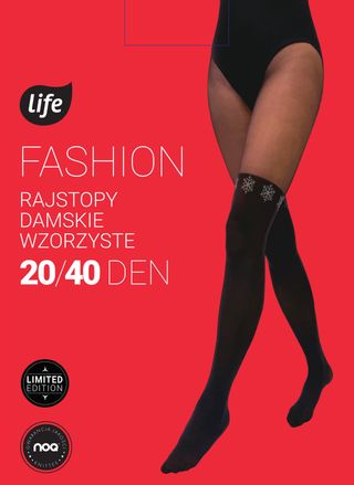 Life Rajstopy damskie wzór Śnieżynki, rozm.2