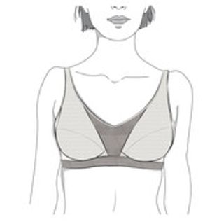 Sujetador-Top Mujer Blanco Tirantes Cruzados Sujeción Alta - M AB