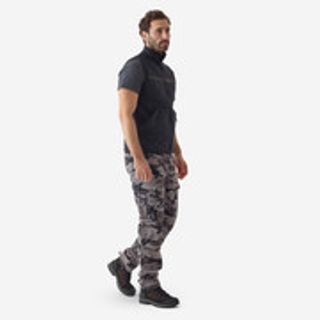 Pantalón Cargo Hombre   Solognac Steppe 500 Negro Camuflaje Resistente - 3XL