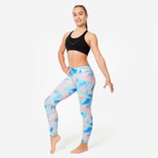 Leggings Gimnasia Niña Blanco Estampado Multicolor Talle Alto - 5-6 y/a / 113-122 cm