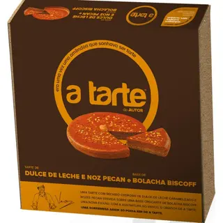 A Tarte Tarte de Doce de Leite e Noz Pecan Bolacha Biscoff embalagem 350 g