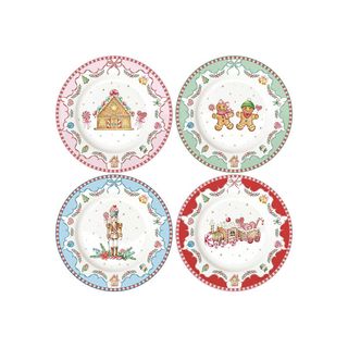 საახალწლო დესერტის თეფშების ნაკრები 19 სმ 1x4 Sweet Christmas Easy Life308077