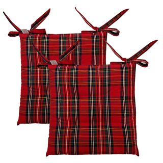 Set 2 Coprisedia Cottage Con Riga Lurex 42X42Cm Assortito 3 Colori