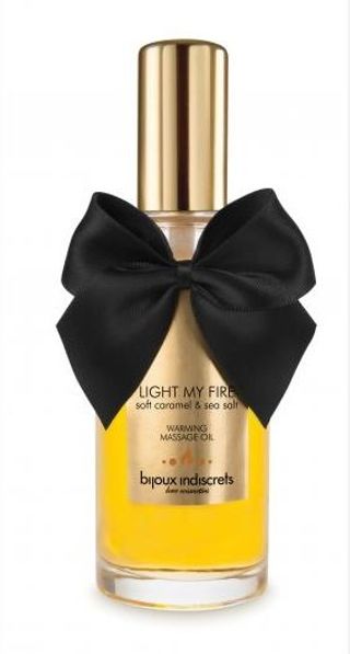 Зігріваючий масажний гель для поцілунків Light My Fire від Bijoux Indiscrets, з ароматом і смаком карамелі та морської солі, на водній основі, 100 мл