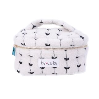 Be Cute plišani neseser sa crnim srcima L