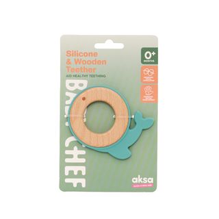 Baby Chef glodalica drvo i silikon, plavi delfin