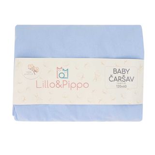 Lillo&Pippo čaršav sa lastišem plavi, 60x120cm