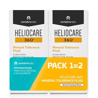Heliocare 360 Promo Duo Fluido Mineral Tolerance SPF50+ 50ml 2x50ml C/ Oferta 2ª Embalagem