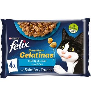 Felix Sensations Comida Gato Peixe 4 X 85 G