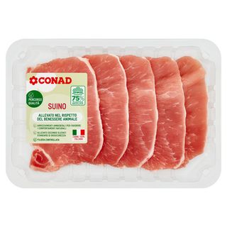 CONAD Percorso Qualità  Fettine di Lonza di Suino benessere 0,250 kg