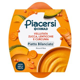 PIACERSI CONAD Vellutata Zucca, Lenticchie e Curcuma 350 g