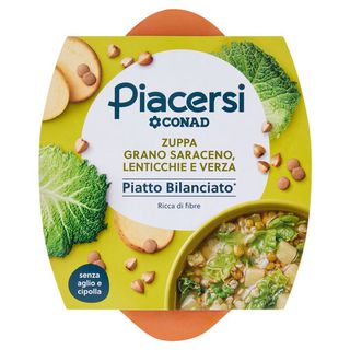 PIACERSI CONAD Zuppa Grano Saraceno, Lenticchie e Verza 350 g