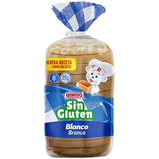 Pan Blanco Sin Gluten Bimbo 375 G.