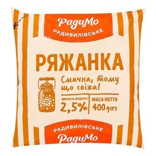 Ряжанка Радимо 2,5% 400г П/е