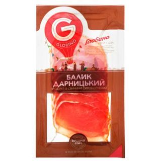 Балик "Дарницький" сирокопчений в/с (нарізка) 80г ТМ Глобино