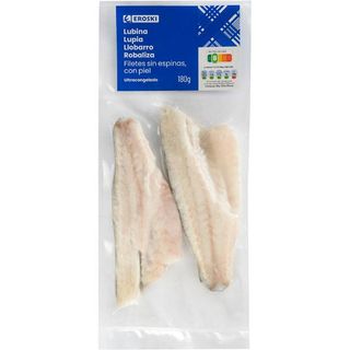 Lubina En Filete Con Piel Y Sin Espinas Eroski, Sobre 180 G