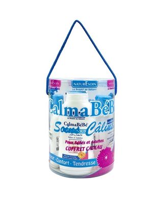 NATURESOIN CALMA BEBE COFFRET CADEAU TALC 100G + SHAMPOOING 100ML + LAIT 100ML + HUILE DE TOILETTE 100ML + EAU DE COLOGNE 100ML + CREME DE CHANGE 30G + SAVON DOUX 90G