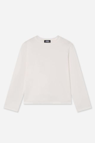 Camiseta Algodón Manga Larga Blanca L