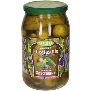 Pepinos crujientes con ajo