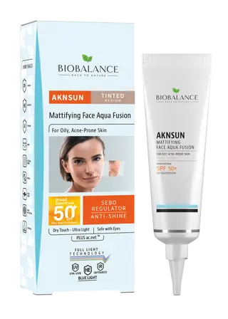 Bio Balance Aknsun Mattifiying Face Aqua Fusion Tinted Medium 40ml