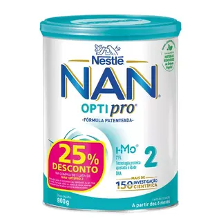 Nan Optipro 2 Promo Leite Pó Transicão 6m+ 800g + Desc 25%