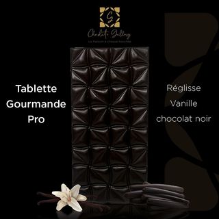 Tablette chocolat noir Pro réglisse vanille