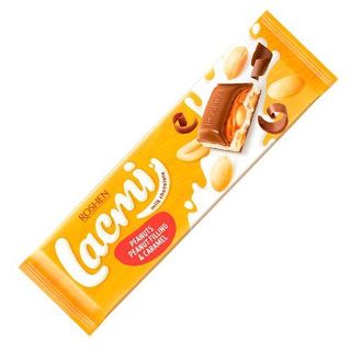 Шоколад "Roshen Lacmi" молочний з арахісом і карамельно-арахісовою начинкою 295г