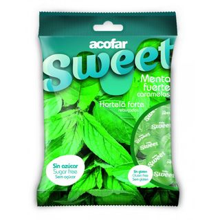 ACOFARSWEET CARAMELOS SIN AZUCAR 1 BOLSA 60 G SABOR MENTA FUERTE